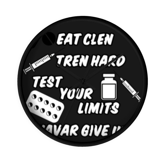 Discover Eat Clen Tren Hard Wall Clocks