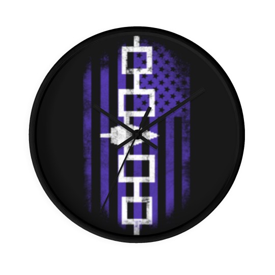 Discover Iroquois American Flag Iroquois and USA Design Wall Clocks