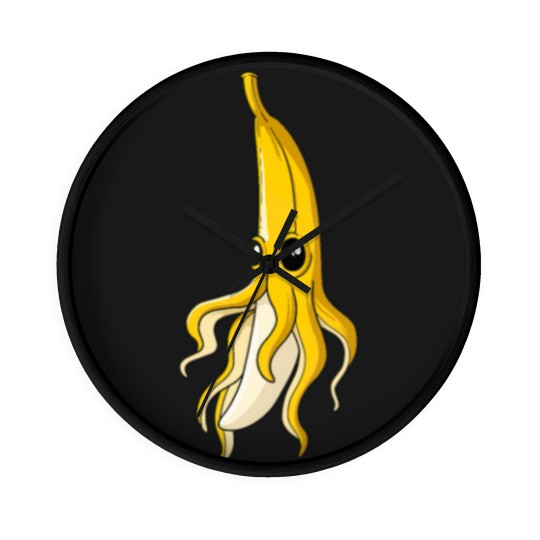 Discover Food Banana Squid Wall Clocks