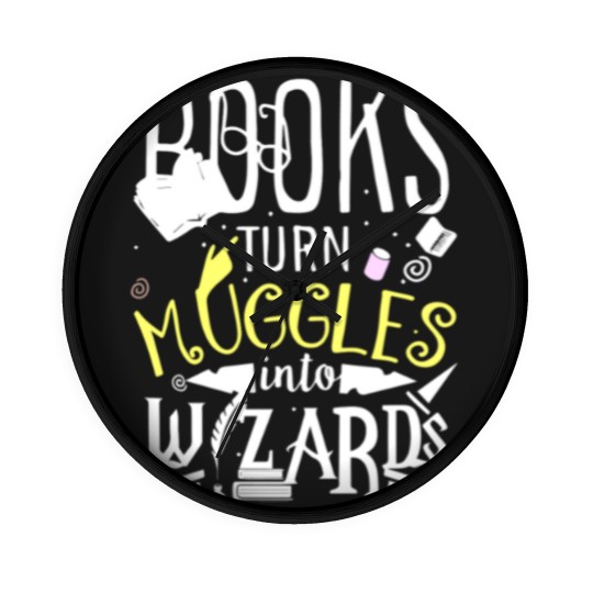 Discover Books turn Muggles into Wizards Wall Clocks