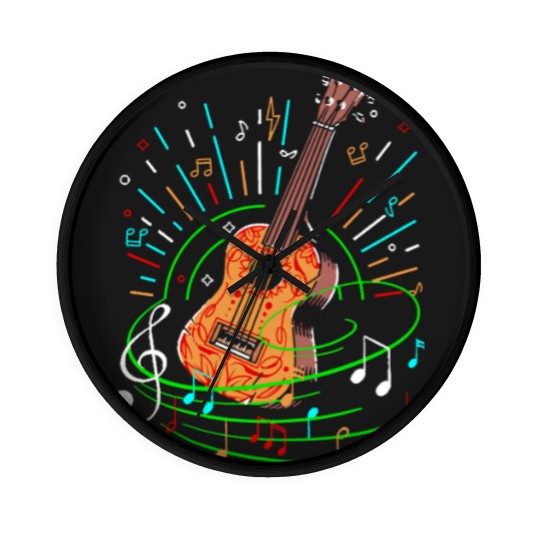 Discover Funny Gift For Family Members Acoustic Guitar Themed Guitar Lovers Guitar Themed Gifts For Men And Women Wall Clocks