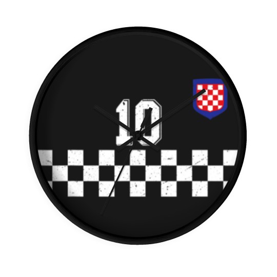 Discover Croatia Football Jersey Retro Red Hrvatska Soccer Wall Clocks