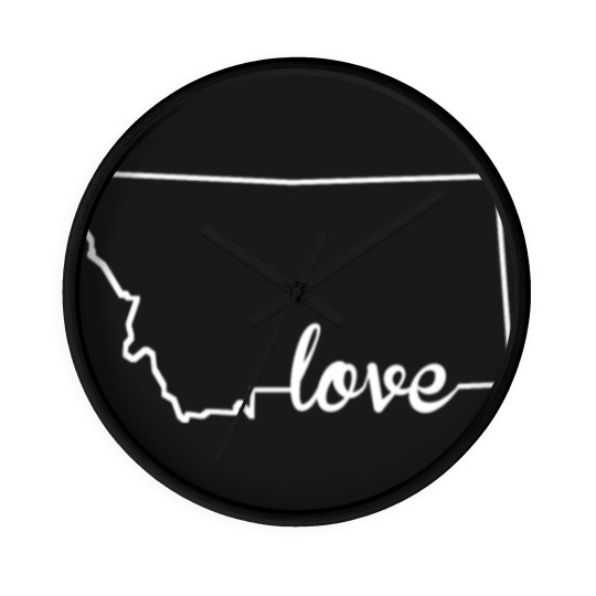 Discover Montana Love State Outline Wall Clocks