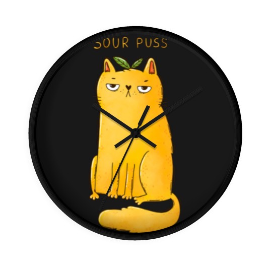 Discover Sour Puss - Cat - Wall Clocks