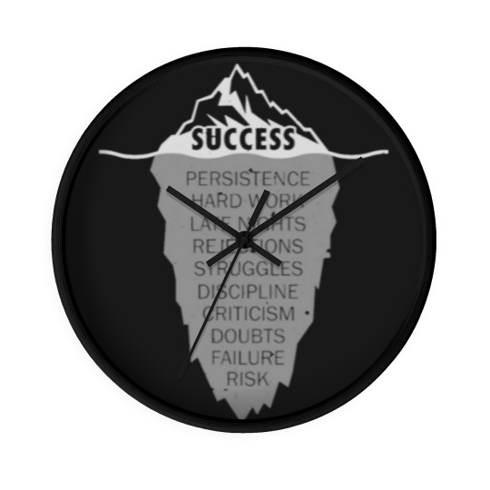 Discover Success Iceberg Illusion Concept - Vintage Grunge Wall Clocks