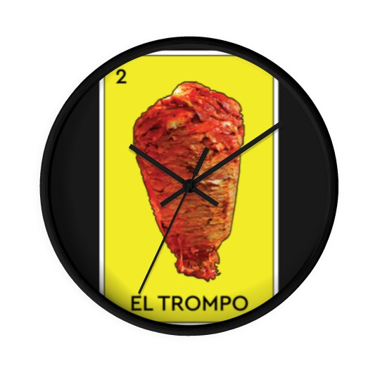 Discover El Trompo Al Pastor Loteria Mexican Game Funny Carne Asada Tacos Burritos - Meat - Wall Clocks