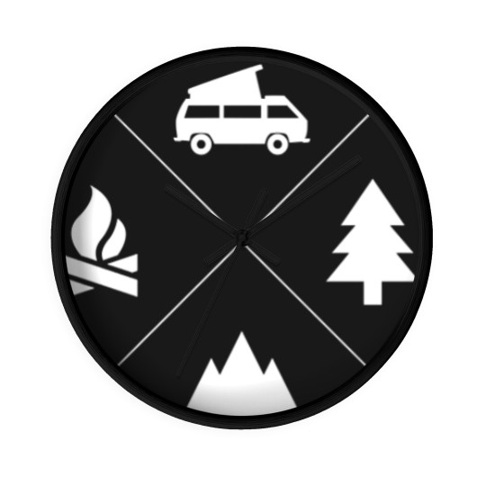 Discover Vanagon Four Elements White Logo Wall Clocks Wall Clocks