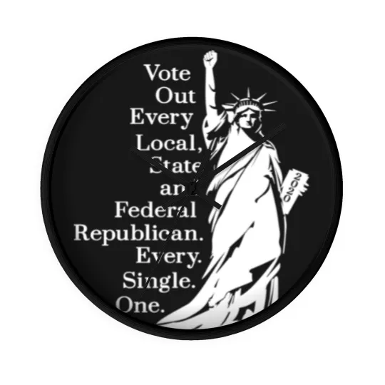 Discover Vote Out Republicans Statue of Liberty Wall Clocks