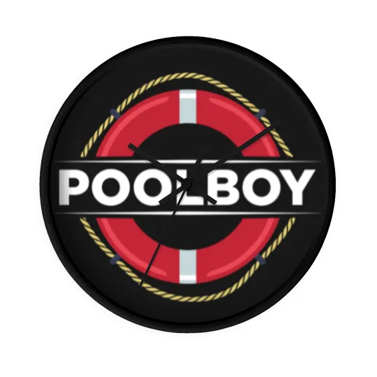Discover Poolboy Lifeguard Swimming Pool Swimmer - Pool Boy - Wall Clocks