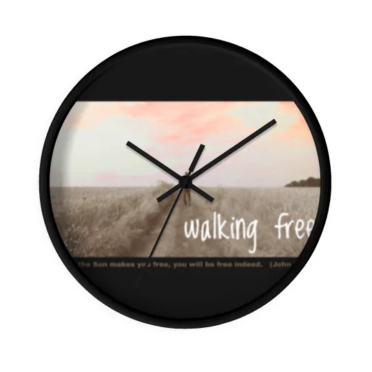 Discover Walking Free - Freedom because of Jesus Christ Wall Clocks