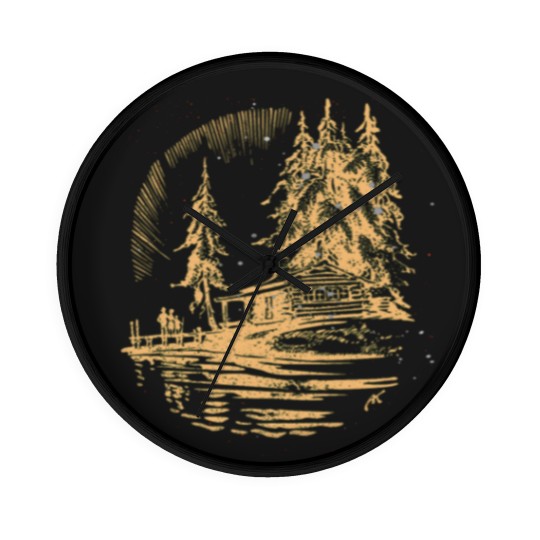 Discover cabin by lake vintage Wall Clocks