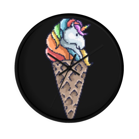Discover ice cream Unicorn Cone Wall Clocks
