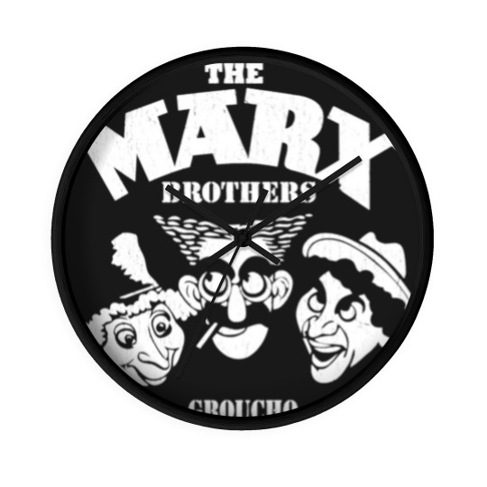 Discover The Marx Brothers fan - Harpo, Grouchom, Chico Wall Clocks