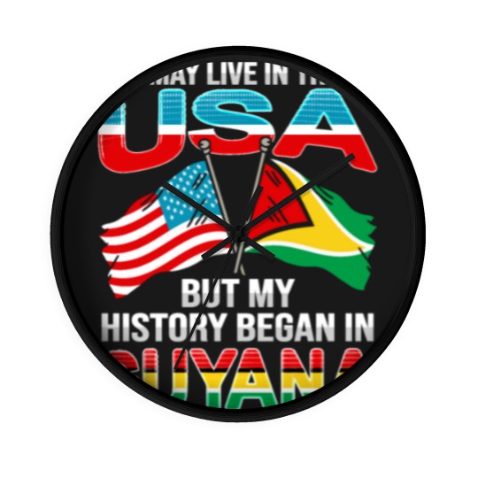Discover Guyana Design for proud guyanese Wall Clocks