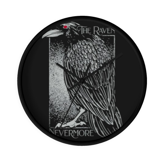 Discover Edgar Allan Poe The Raven Nevermore Distressed Wall Clocks
