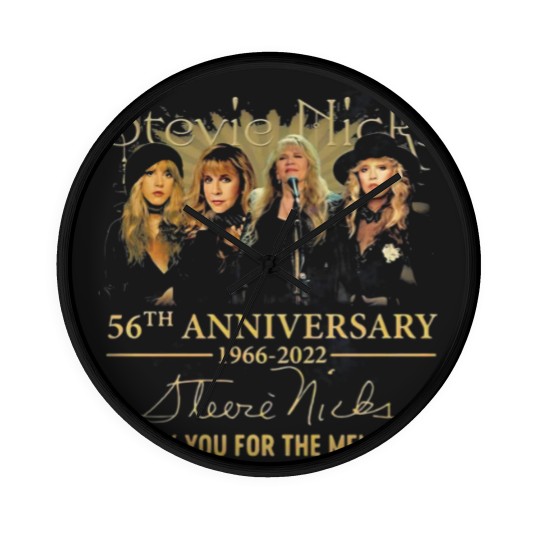 Discover Stevie Nicks 56th Anniversary Signature Wall Clocks, Stevie Nicks Fan Lover Wall Clocks