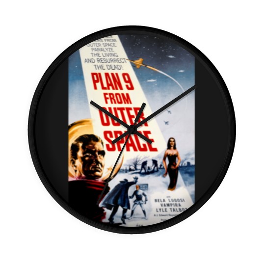 Discover Plan 9 From Outer Space, Retro Space Movie Poster Art Wall Clocks,  Cult Classic Wall Clocks,  Sci-Fi Art, Vintage   Graphic Wall Clocks, Horror Movie Print