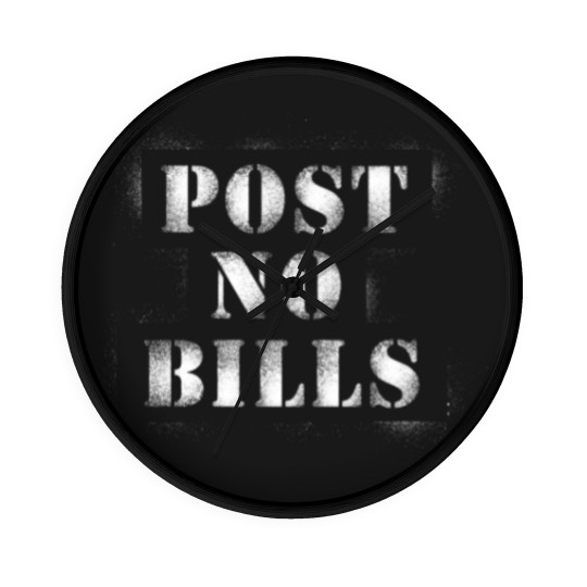 Discover Post no bills (White) Wall Clocks