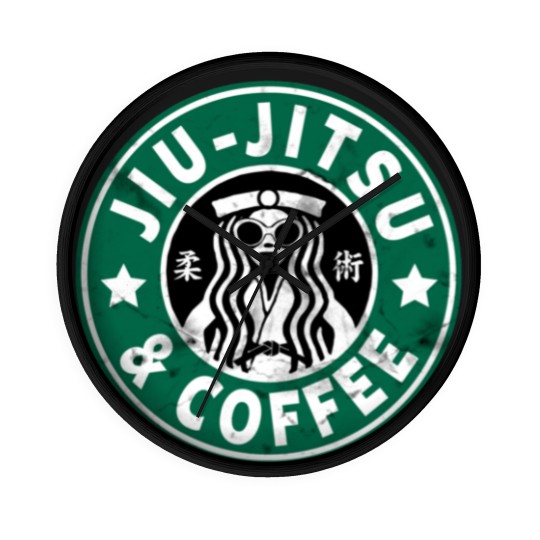 Discover JIU JITSU AND COFFEE - FUNNY BRAZILIAN JIU JITSU - Jiu Jitsu - Wall Clocks