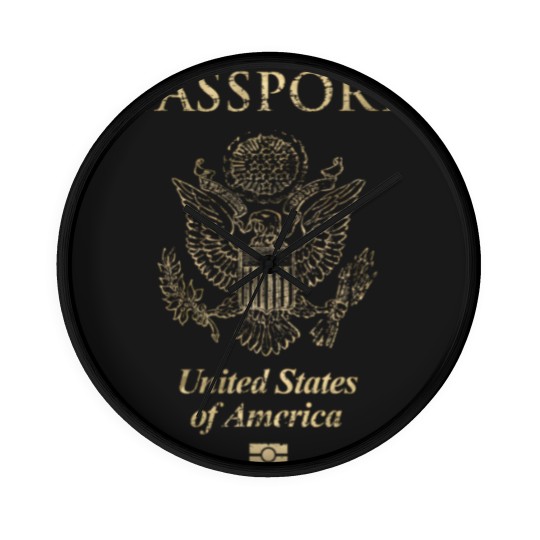 Discover United States of America Passport Vintage - United States - Wall Clocks