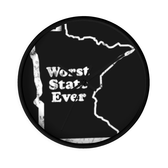 Discover MINNESOTA - WORST STATE EVER Wall Clocks