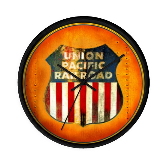 Discover Union Pacific Railroad - Badge - Railroad - Wall Clocks
