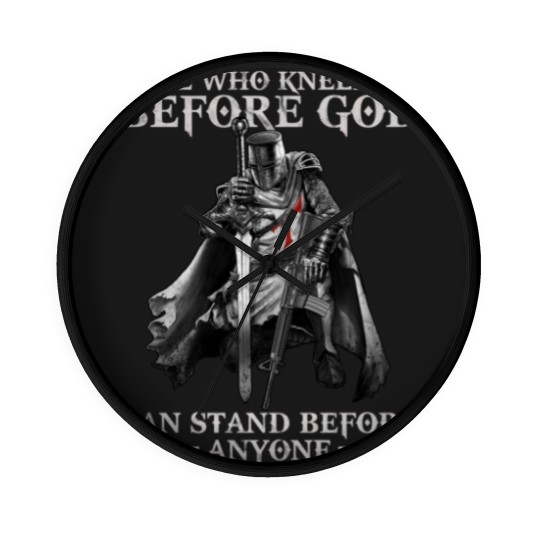 Discover He Who Kneels Before God Can Stand Before Anyone Gun Rights Wall Clocks