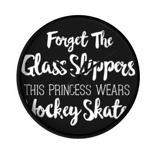 Discover Ice Hockey Girl forget glass slipper princess Wall Clocks