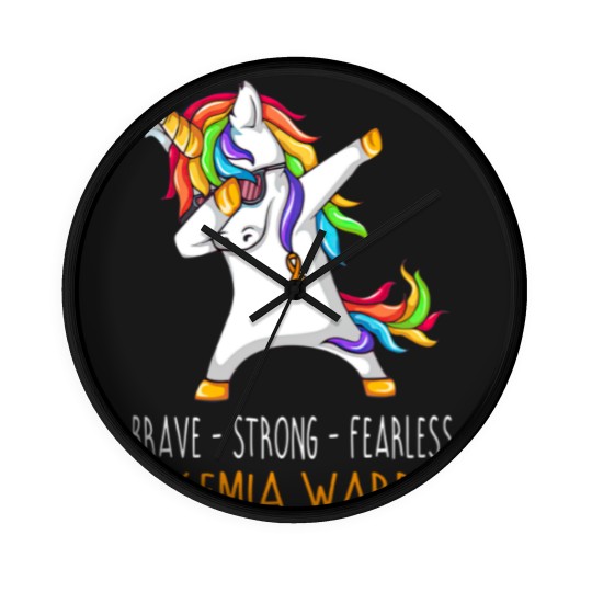 Discover Brave Strong Fearless LEUKEMIA Support LEUKEMIA Awareness Gifts - Leukemia Cancer Awareness - Wall Clocks