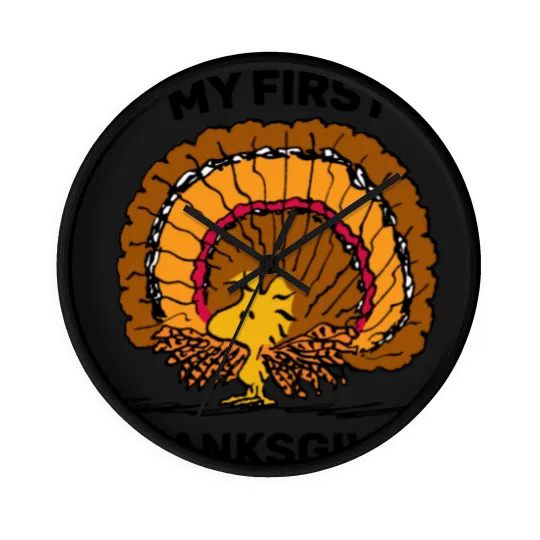 Discover Peanuts | Woodstock Turkey -My 1st Thanksgiving Wall Clocks
