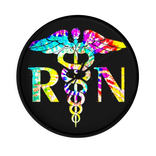Discover Lovely Rn Registered Nurse Tie Dye Lovely Rn Registered Nurse Tie Dye Wall Clocks