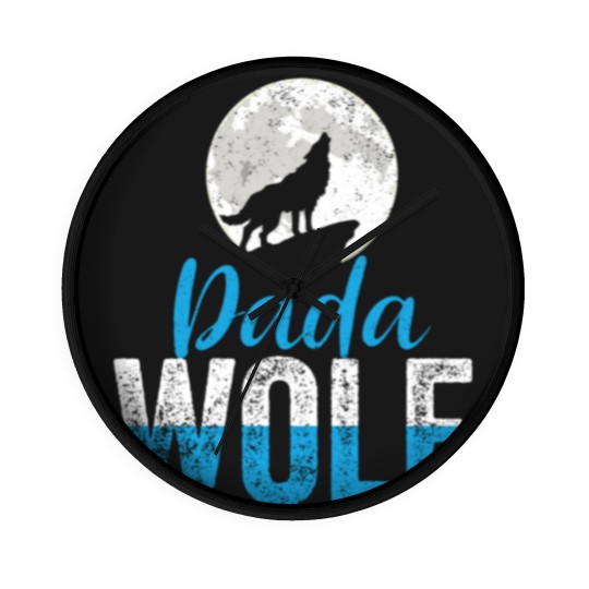 Discover Dada Wolf Funny Matching Family Father s Day Wall Clocks
