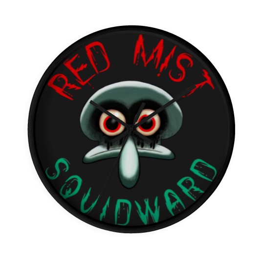 Discover Red Mist Squidward - Scary - Wall Clocks