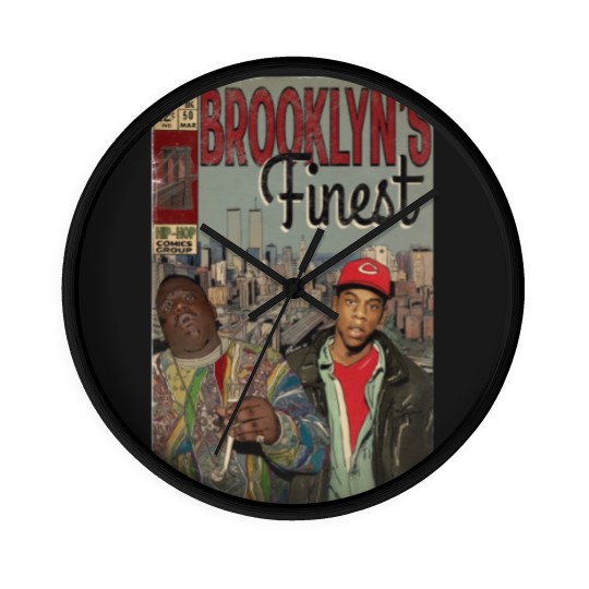 Discover Jay-z and Biggie - Brooklyns Finest Comic Book Art Wall Clocks