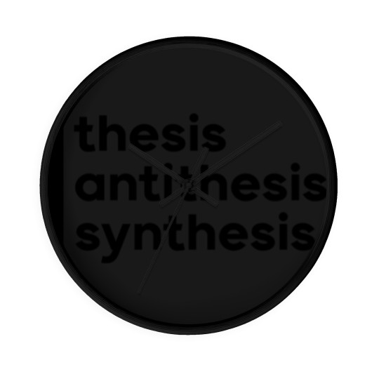 Discover [Hegel]Thesis, Antithesis, Synthesis Wall Clocks