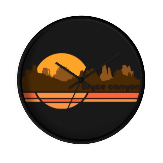 Discover Bryce Canyon 70s Retro Tourist Souvenir - Bryce Canyon - Wall Clocks