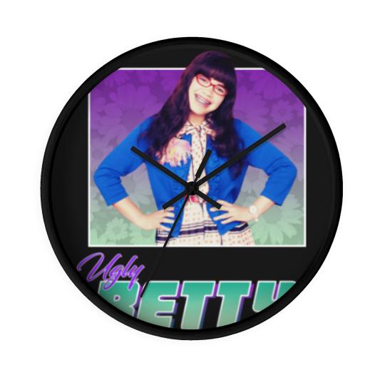 Discover Ugly Betty - 80s Style Nostalgic Print by GrumpyWire Essential Wall Clocks