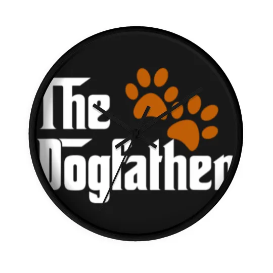 Discover Cool Dog Dad Dog Father Wall Clocks The DogFather Wall Clocks