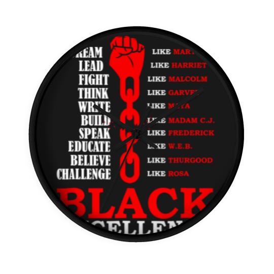 Discover Black Excellence, Black AF Wall Clocks