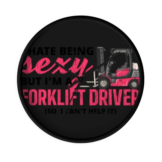 Discover Forklift Driver Apparel Forklift Operator Funny Gift Wall Clocks