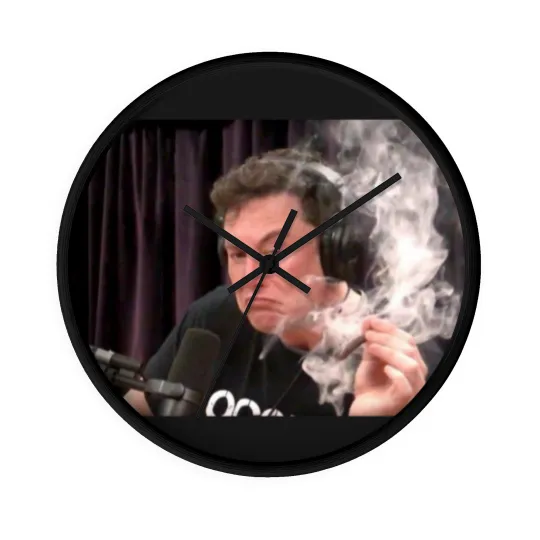 Discover Pfnetie  Elon Musk Smokes Short Sleeve Wall Clocks
