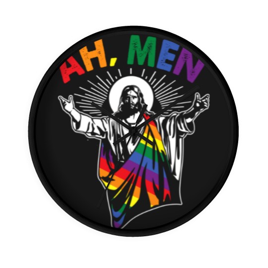 Discover Ah Men Gay Jesus Christian Wall Clocks