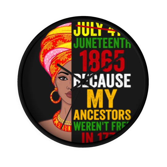 Discover Juneteenth Queen Melanin African American Women Wall Clocks Wall Clocks
