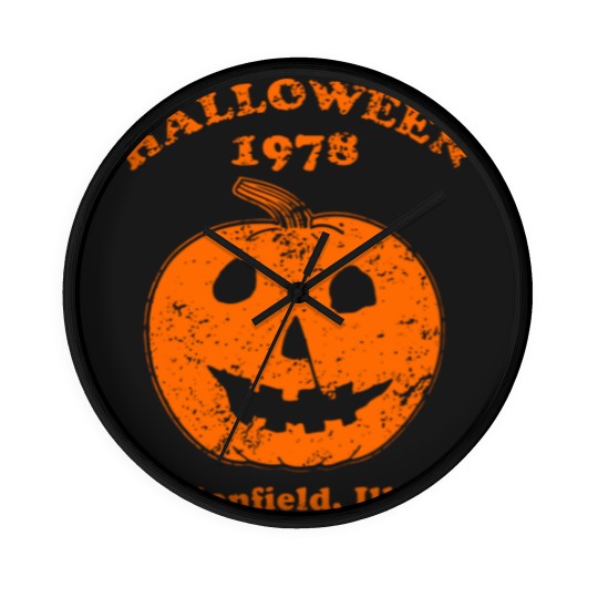 Discover Halloween 1978 holiday spooky gift myers pumpkin haddonfield Wall Clocks