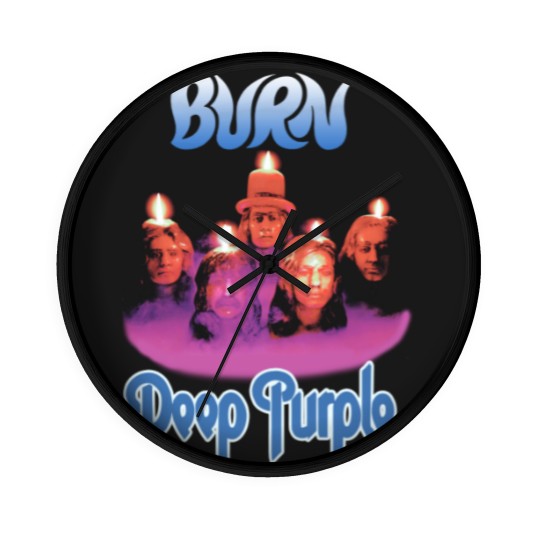 Discover Plastic Head Deep Purple Burn Wall Clocks