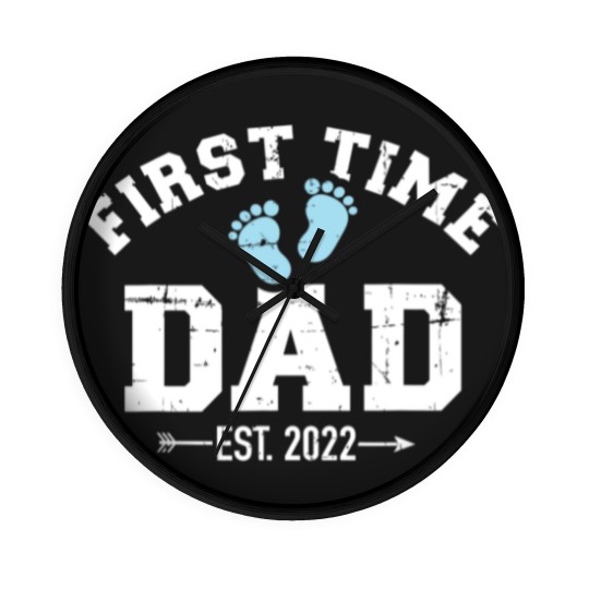 Discover First time dad 2022 Wall Clocks