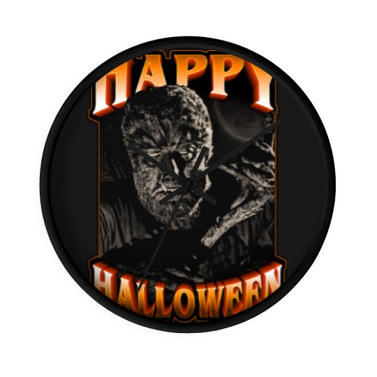 Discover Happy Halloween Wolf Man - Happy Halloween Wolf Man - Wall Clocks