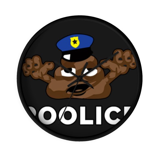 Discover Police Poop Zombie Policeman Halloween Wall Clocks