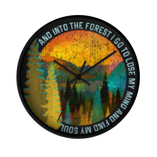 Discover Into The Forest I Go Hiking Wall Clocks Nature Lover Ca Wall Clocks