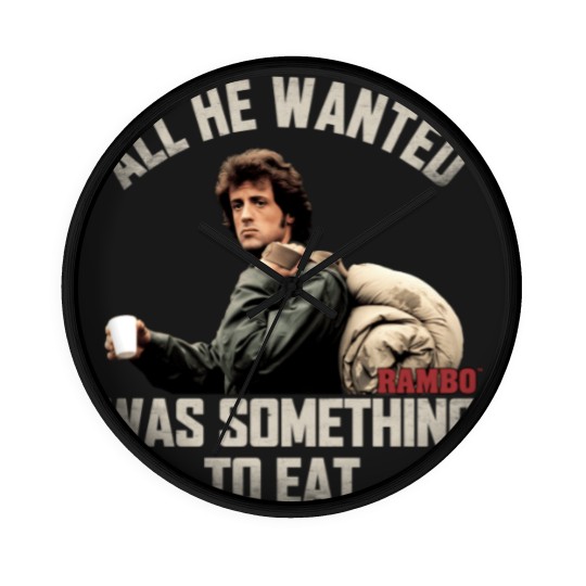 Discover Rambo Something To Eat Wall Clocks